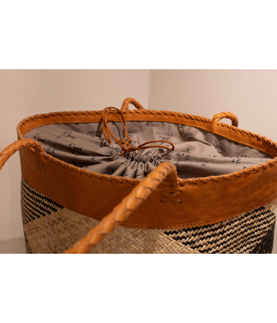 ANA Handwoven Rattan & Leather Tote – Limited Edition | AS'FALL ANA Handwoven Rattan & Leather Tote – Limited Edition | AS'FALL