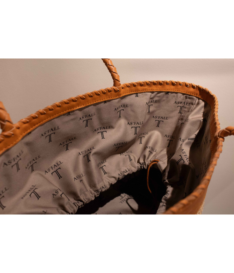 ANA Handwoven Rattan & Leather Tote – Limited Edition | AS'FALL ANA Handwoven Rattan & Leather Tote – Limited Edition | AS'FALL