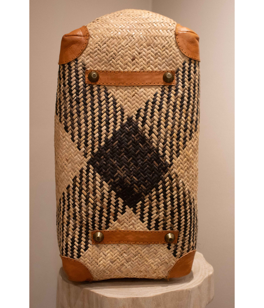 ANA Handwoven Rattan & Leather Tote – Limited Edition | AS'FALL