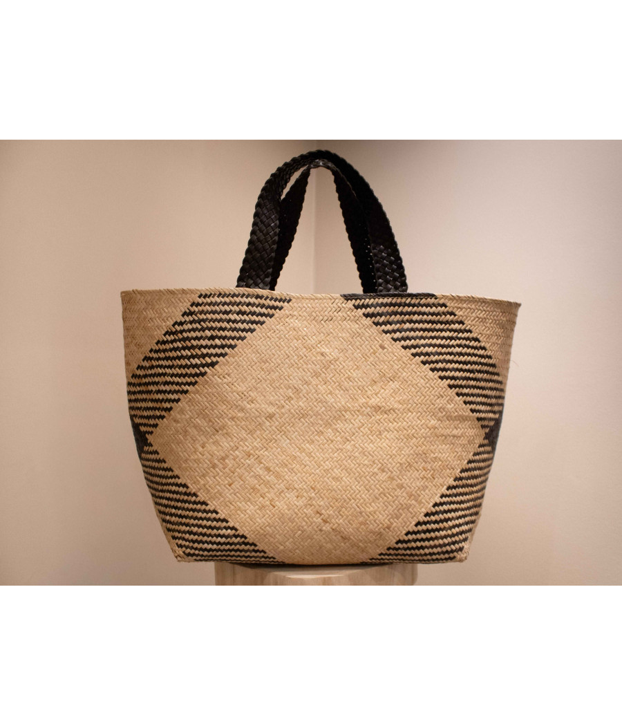 ANA Handwoven Rattan & Leather Tote – Limited Edition | AS'FALL