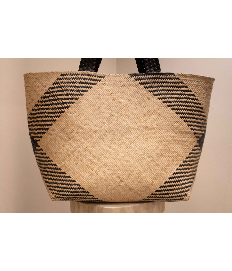 ANA Handwoven Rattan & Leather Tote – Limited Edition | AS'FALL