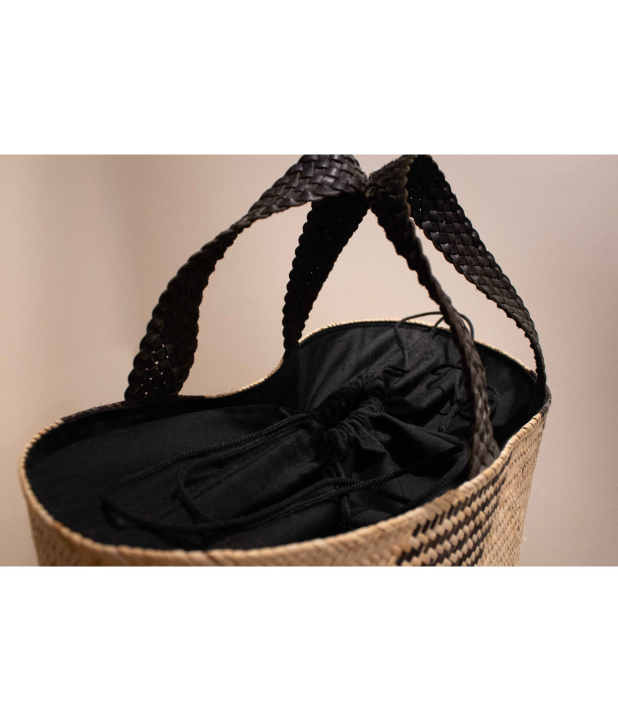 ANA Handwoven Rattan & Leather Tote – Limited Edition | AS'FALL ANA Handwoven Rattan & Leather Tote – Limited Edition | AS'FALL