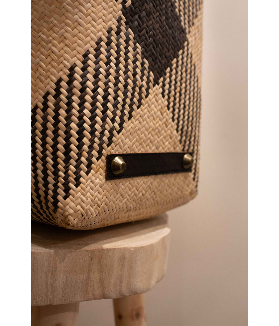 ANA Handwoven Rattan & Leather Tote – Limited Edition | AS'FALL