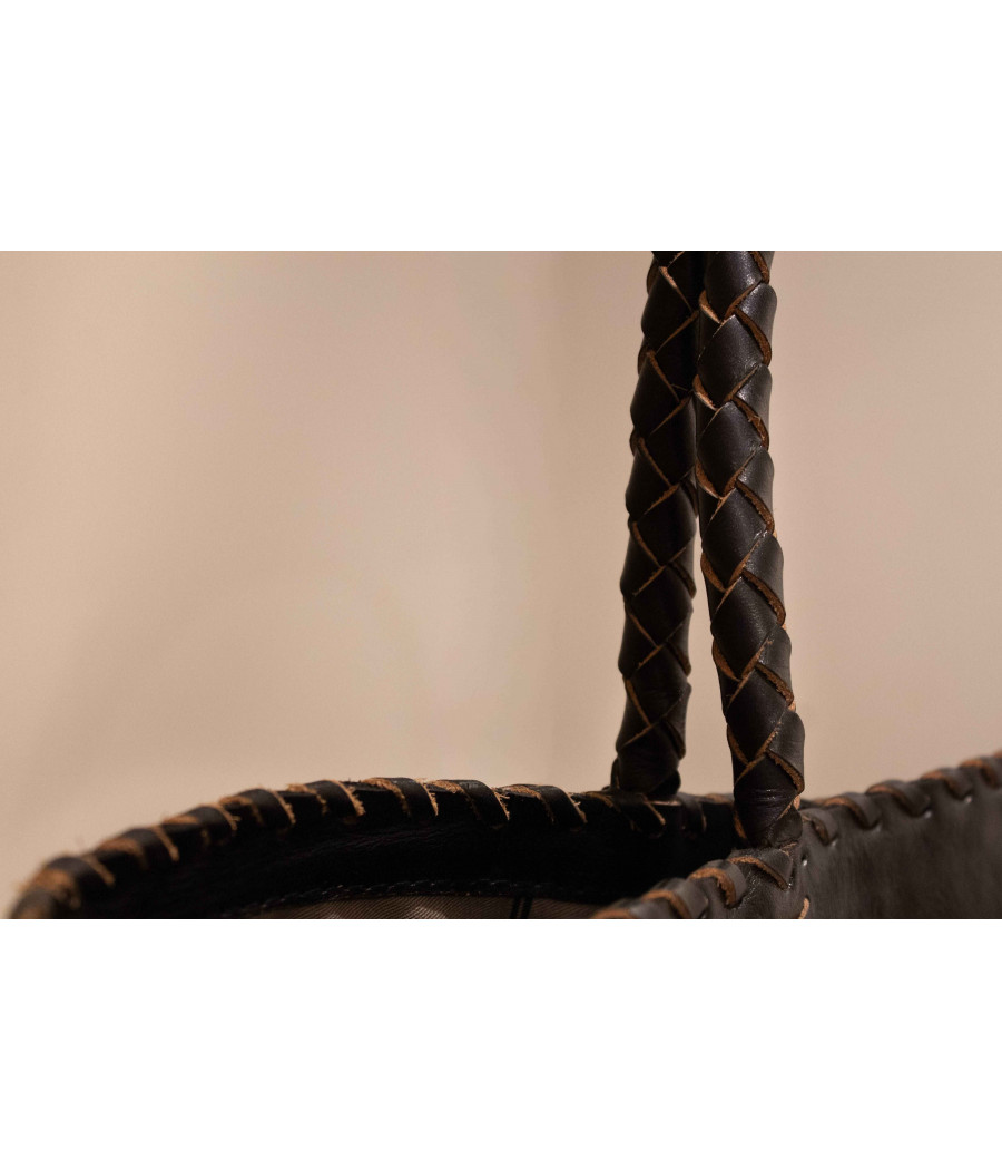 ANA Handwoven Rattan & Leather Tote – Limited Edition | AS'FALL