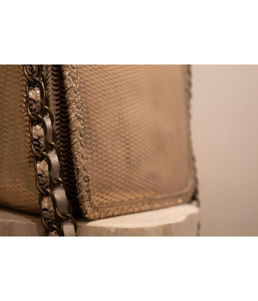 CASAMANCE Metallic Cow Leather Shoulder Bag – Artisanal Shine|AS'FALL