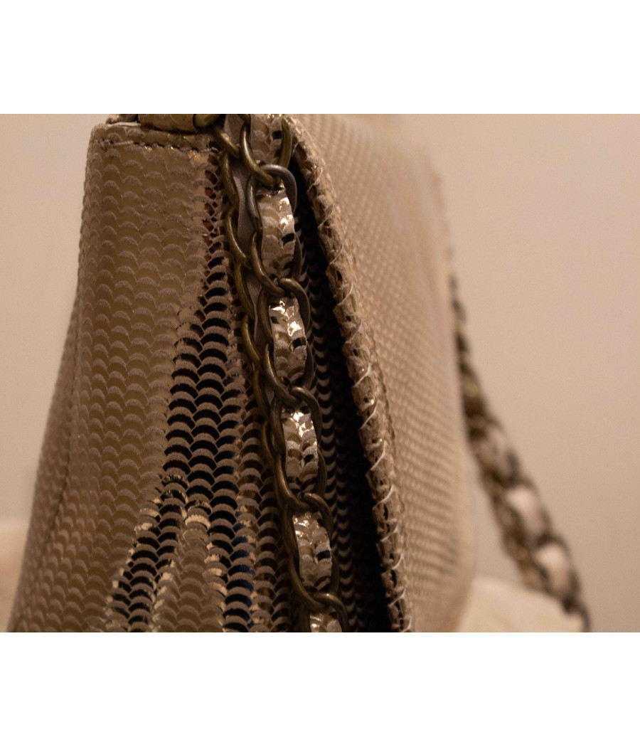 CASAMANCE Metallic Cow Leather Shoulder Bag – Artisanal Shine|AS'FALL