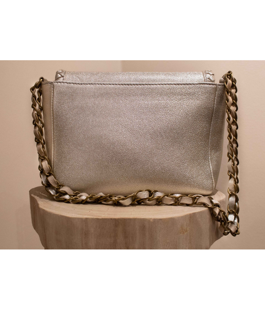 CASAMANCE Metallic Cow Leather Shoulder Bag – Artisanal Craft|AS'FALL