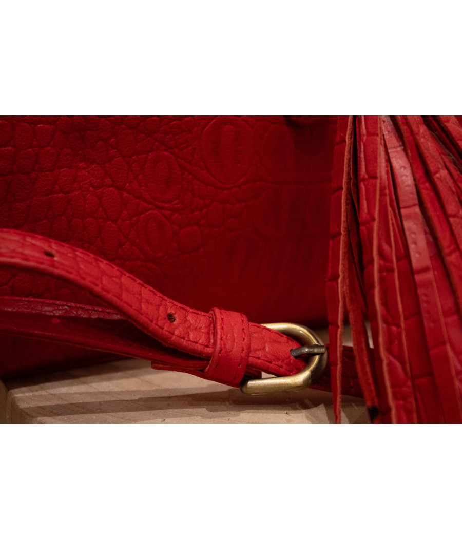 BORA BORA Red Cow Leather Clutch – Statement & Stylish | AS'FALL