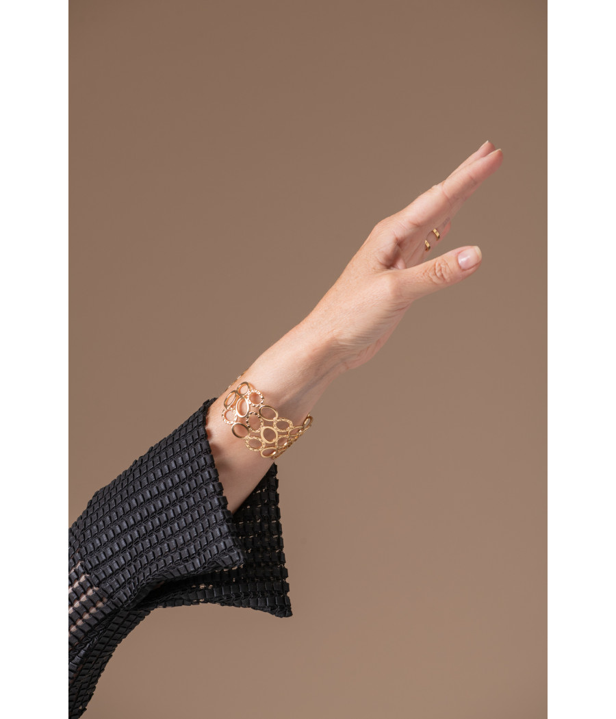 ELEONORE 14K Gold-Filled Arm Cuff Bracelet – Hinged | AS'FALL