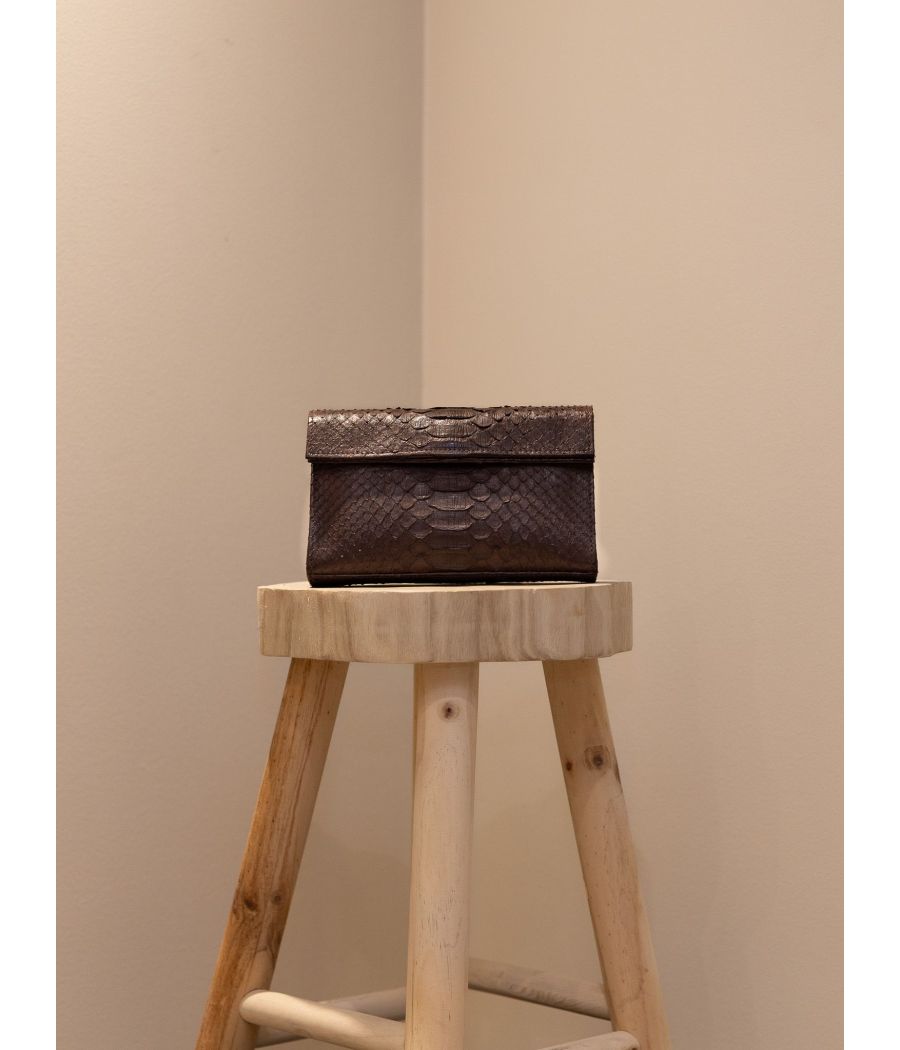 RIO Signature Python Leather Purse – Elegant & Artisanal | AS'FALL