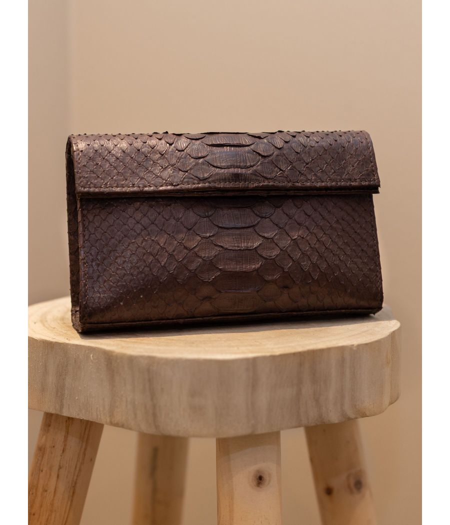 RIO Signature Python Leather Purse – Elegant & Artisanal | AS'FALL