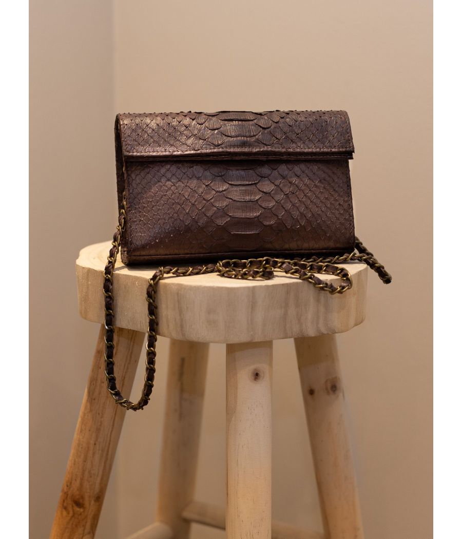 RIO Signature Python Leather Purse – Elegant & Artisanal | AS'FALL