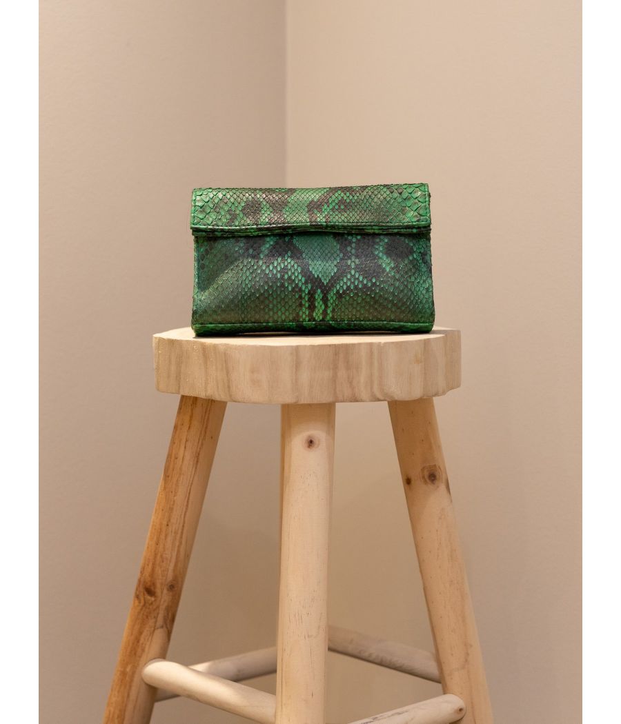 RIO Signature Python Leather Purse – Elegant & Artisanal | AS'FALL