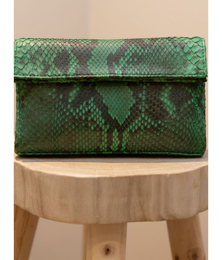 RIO Signature Python Leather Purse – Elegant & Artisanal | AS'FALL
