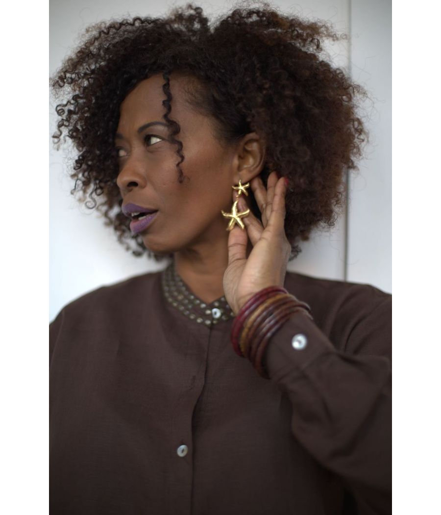 LISA Chunky Gold Statement Earrings – Durable & Hypoallergenic|AS'FALL