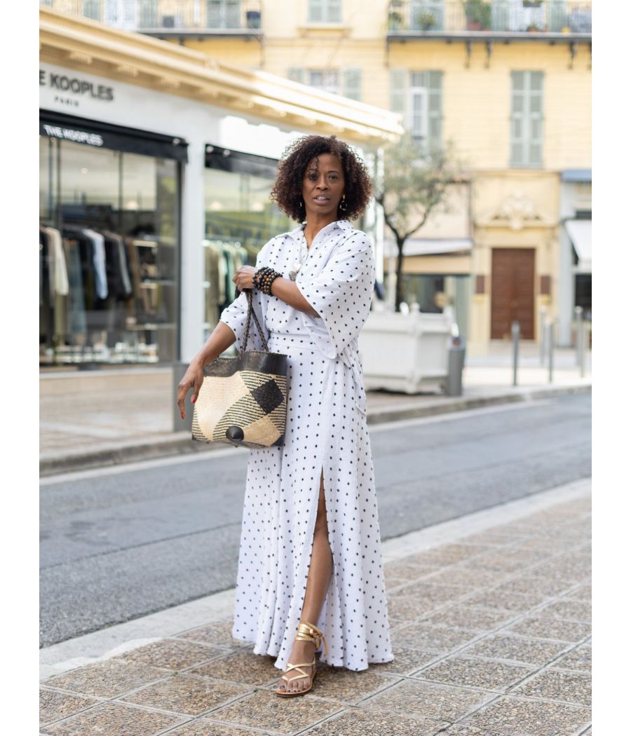 PAOLA SKIRT - High-Waisted Textured Cotton Maxi Skirt | AS'FALL