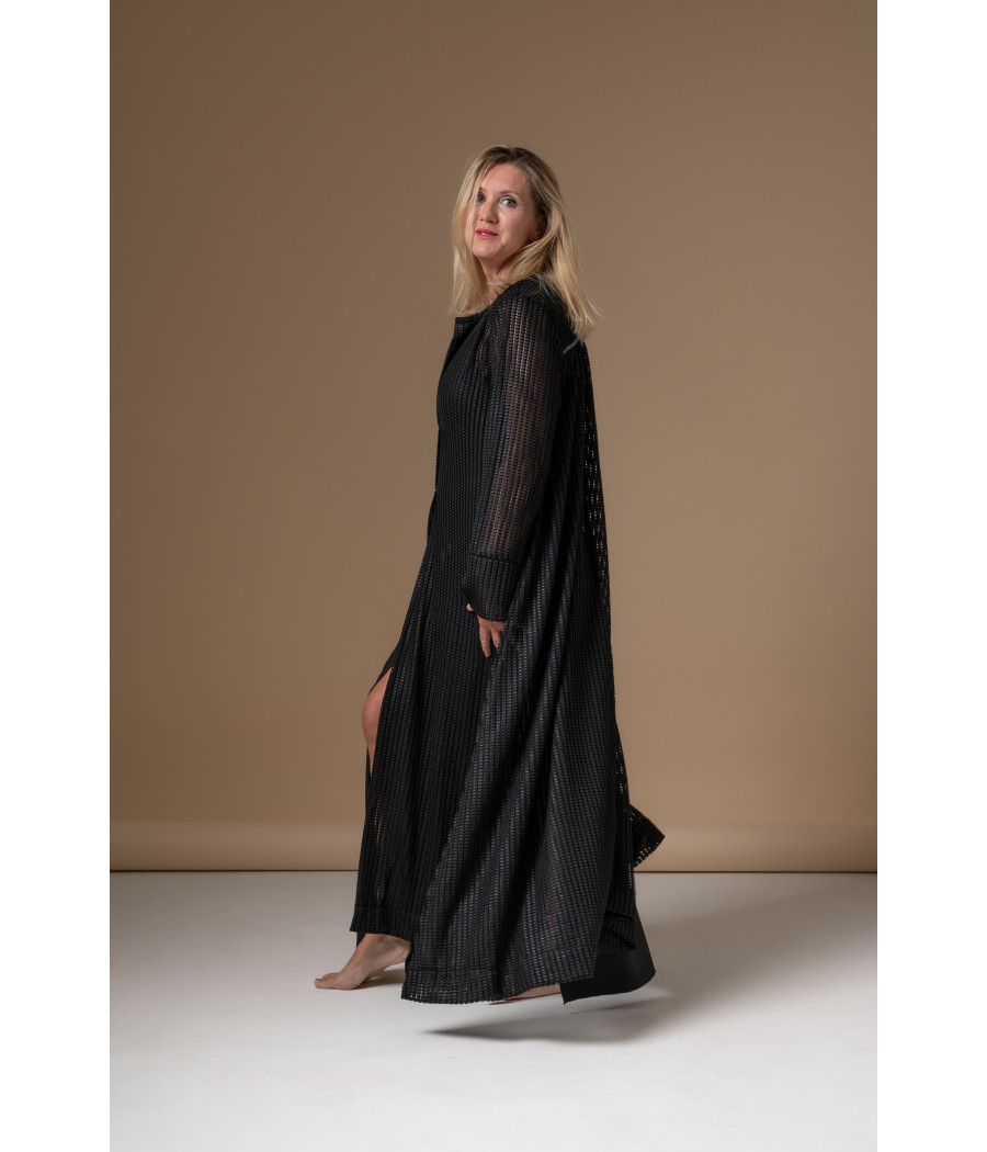 SAM Dress – Sheer Black Cotton Voile Layering Piece | AS'FALL SAM Dress – Sheer Black Cotton Voile Layering Piece | AS'FALL