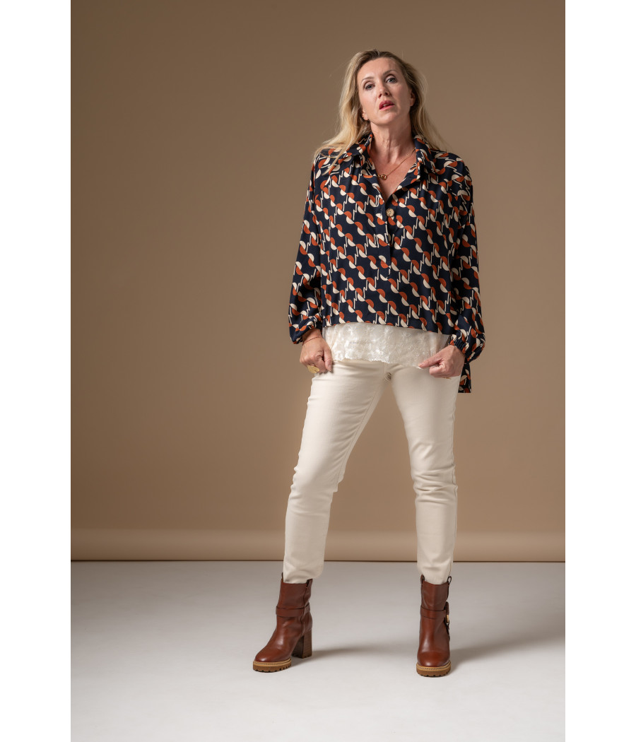 Asymmetric Viscose Top with Lace Detail – Chic & Versatile | AS'FALL Asymmetric Viscose Top with Lace Detail – Chic & Versatile | AS'FALL