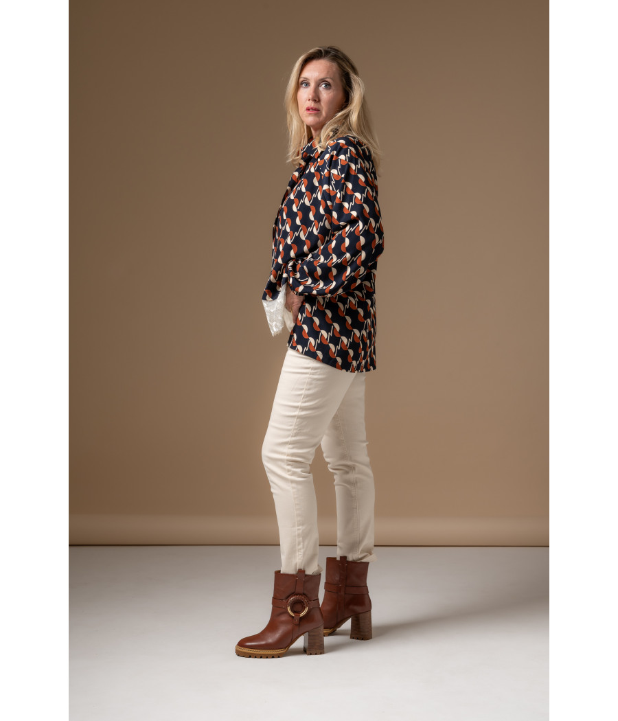 Asymmetric Viscose Top with Lace Detail – Chic & Versatile | AS'FALL Asymmetric Viscose Top with Lace Detail – Chic & Versatile | AS'FALL