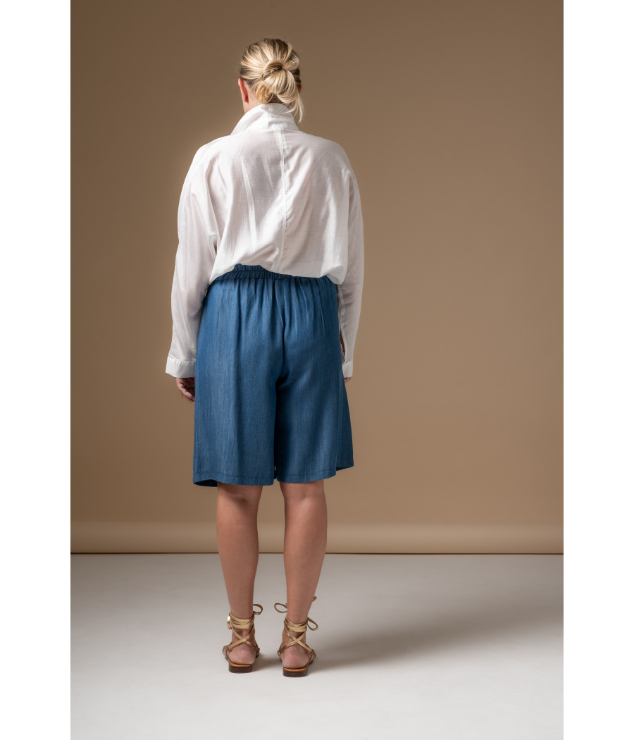 White Silk-Viscose Shirt with Couture Sleeves | AS'FALL