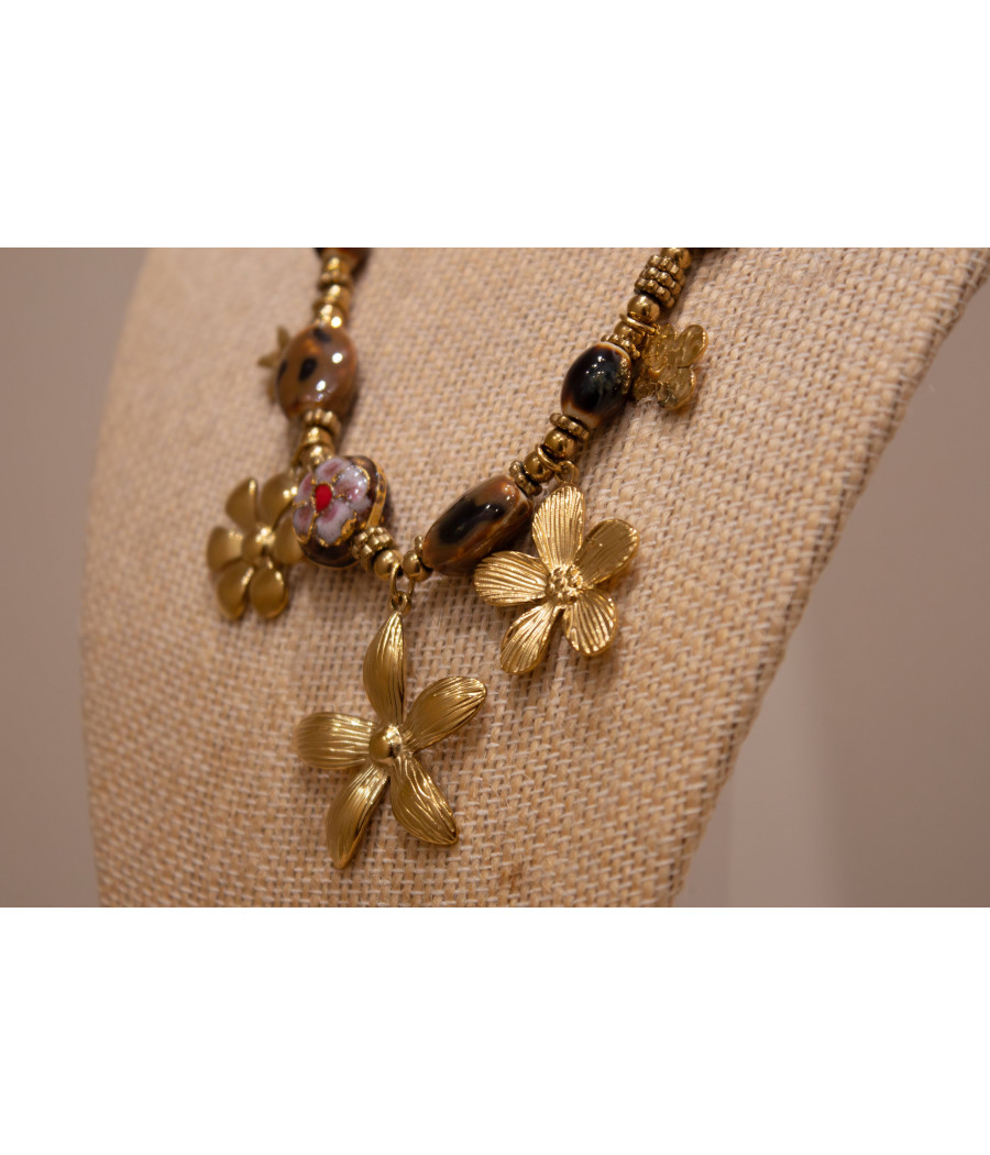 RENZO 14K Gold-Filled Butterfly Collar Necklace–Adjustable|AS'FALL