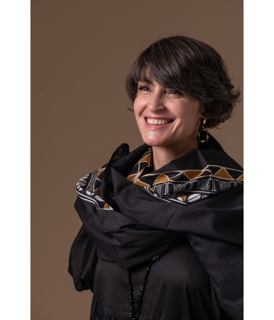 Black Cotton Voile Scarf – Louise M x AS’FALL Collaboration