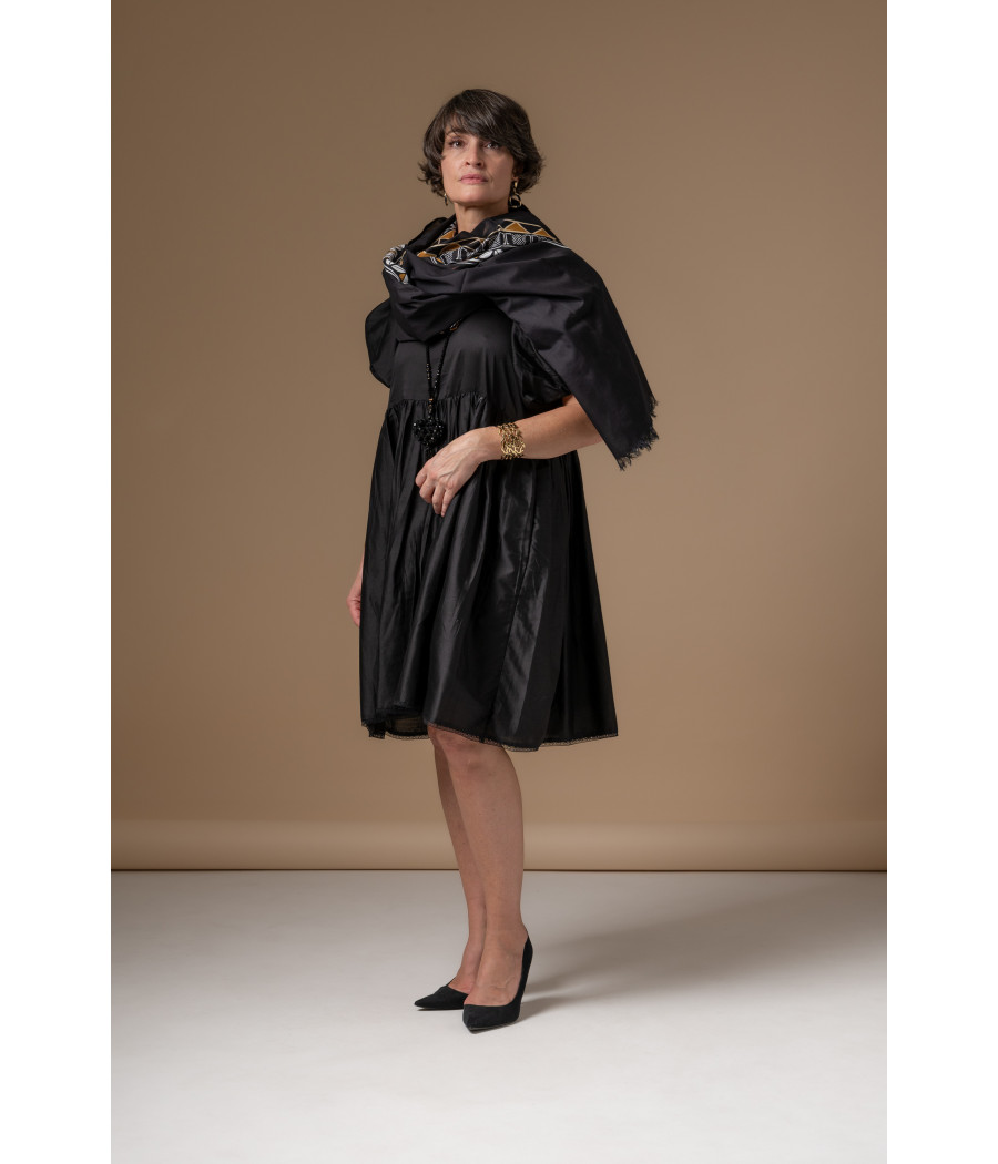 Black Cotton Voile Scarf – Louise M x AS’FALL Collaboration Black Cotton Voile Scarf – Louise M x AS’FALL Collaboration