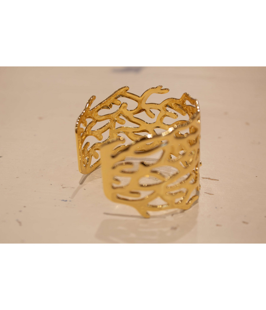 LIRA 14K Gold-Filled Bold Arm Cuff – Hinged, Hypoallergenic | AS'FALL